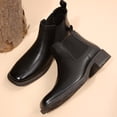 thumbnail image 7 of Dazzher Mens Square Toe Chelsea Boots Slip On Ankle Boots Comfortable Easy On Off Casual Business Shoes, 7 of 7