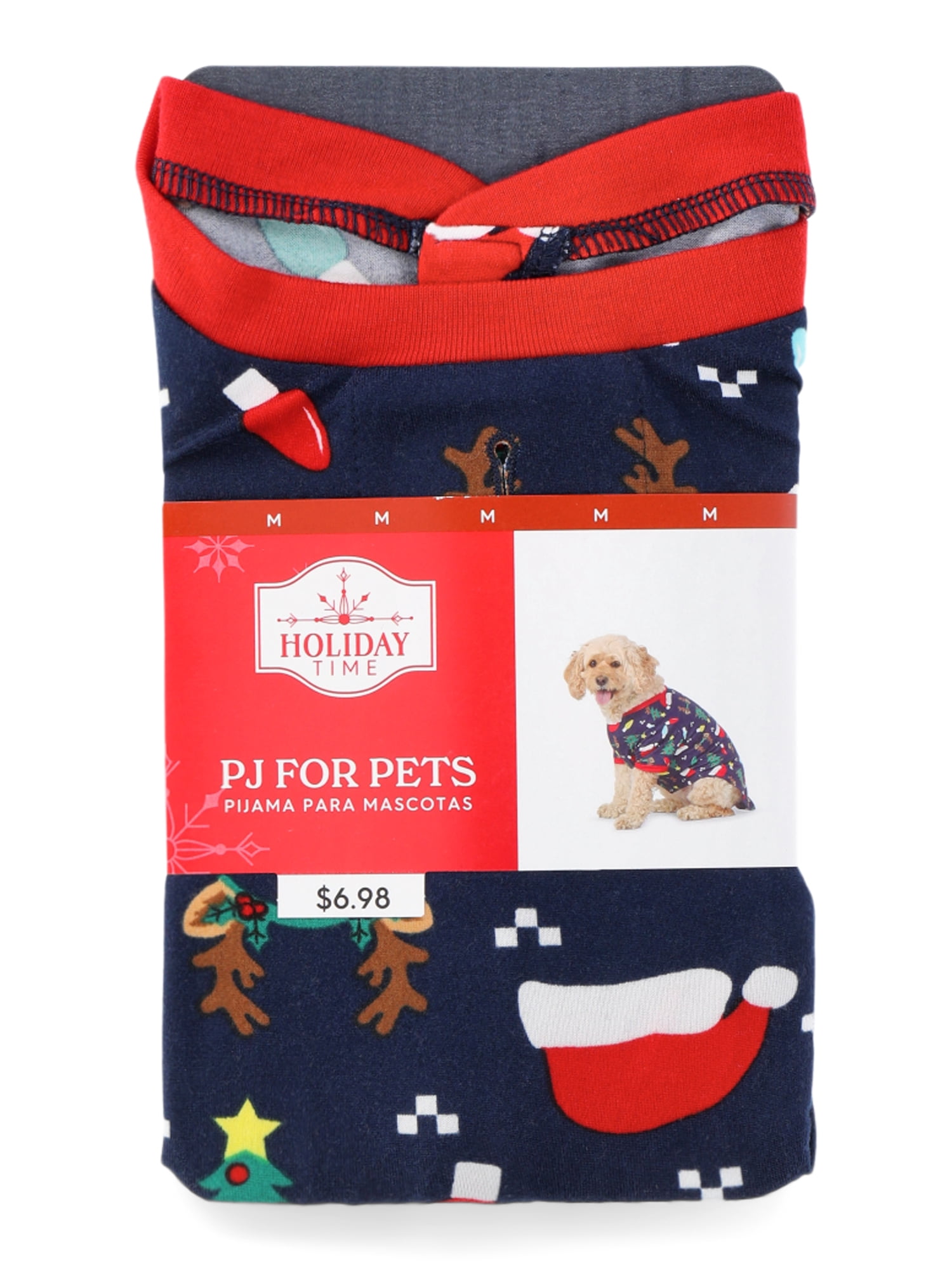 Christmas Matching Family Pajama Top for Pets from Holiday Time, Sizes XS-2XL