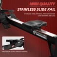 thumbnail image 3 of Signature Fitness Indoor Rowing Machine, 10-Level Air Resistance Rower with LCD Monitor, Adjustable Seat & Footrests, Quiet Operation, 330LB Weight Capacity, 3 of 6
