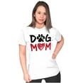 thumbnail image 3 of Dog Mom Cute Paw Print Heart Owner Womens Slim Fit Graphic Tee Brisco Brands X, 3 of 5