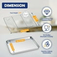 thumbnail image 2 of wqlpp-Baking Sheet Pan with Rack Set, Stainless Steel Toaster Oven Pans Tray & Cooling Racks for Cookie/Jelly Roll/Bacon/Meat, Commercial Metal & Rust-free, Dishwasher Safe (9 Inch), 2 of 4