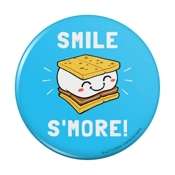 Smile S'More Funny Humor Pinback Button Pin