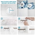 thumbnail image 3 of No Hook Shower Curtain with Built-in Rings - Blue Coastal Nautical Ocean Washable Waterproof Fabric Bathroom Curtains for Hotel,Rentals, 72 X 78 Inch Long , Seashell Starfish Seagrass, 3 of 9