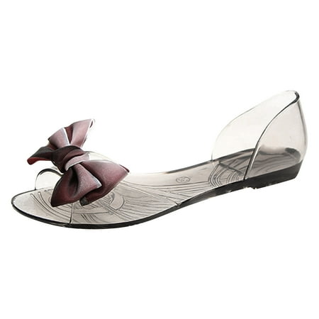 

Puawkoer Jelly Mouth Fashion Summer Women s Sandals Sandals Women s Flat Bottomed Fish Sandals Bottomed Women s sandals