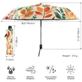 thumbnail image 3 of FORMRS Travel Umbrella Folding Auto Open Close Windproof Rain UV Protection, Orange Leaves, 3 of 8