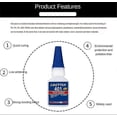 thumbnail image 3 of Loctite 401 - Adhesivo instantáneo rápido (botella de 20 ml), 3 unidades, pegamento súper fuerte multiusos, pegamento líquido incoloro superfuerte, 3 of 5