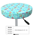 thumbnail image 4 of Lsque Sea animals Pattern Round Bar chair cushion covers Velvet Fabric Premium Comfort Protects from Scratches and Stains for 14-17 Inch Chair-12 inch, 4 of 7
