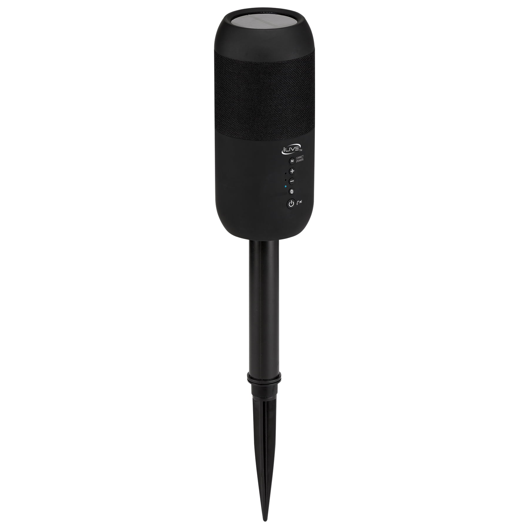 iLive Indoor/Outdoor Bluetooth Wireless Speakers with removable Stakes, Set of 2, ISBW240BDL, Black