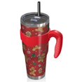 thumbnail image 2 of 40oz Tumbler,Red Christmas Gingerbread Man Pattern Insulated Tumblers with Removable Handle,Stainless Steel Double Vacuum Coffee Tumbler Cup with Straw for Home,Office,Travel,Party, 2 of 5