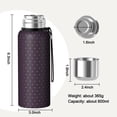 thumbnail image 7 of Modern 20oz Stainless Steel Thermal Bottle with Tea Filter and Cup Lid, Vacuum Insulated Coffee Mug with 316L Inner Liner, Leakproof Travel Thermos for Office, Commute & Outdoor, 7 of 7
