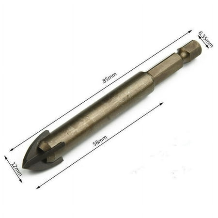 

RANMEI Carbide Point Spear Head Drill Bit With 4 Cutting Edge for Ceramics Granite Tile