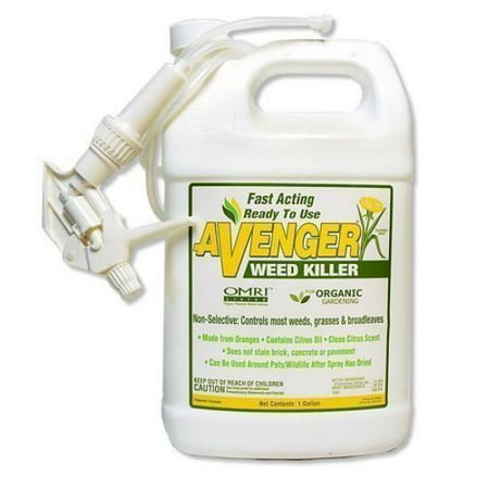 AVENGER Organic Weed Killer, eco-friendly, post emergence herbicide - ready to use 128oz - 1 (Best Organic Herbicide For Weeds)