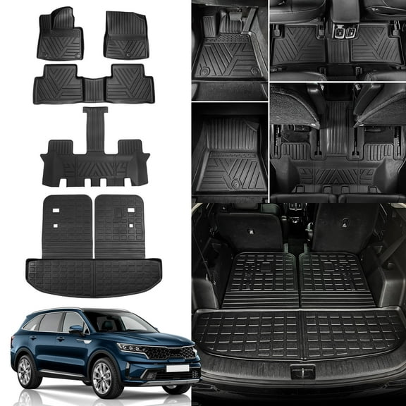 Fit 2021-2026 Kia Sorento 6&7 Seats Floor Mats Cargo Mat Cargo Liner Trunk Mat 2024 Sorento Accessories
