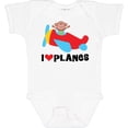thumbnail image 3 of Inktastic Airplane I Love Planes Boys Baby Bodysuit, 3 of 5