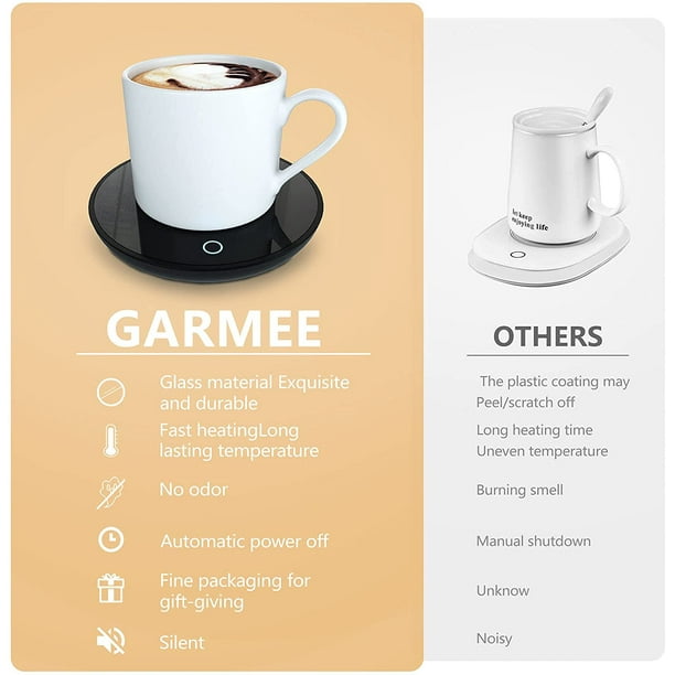 Chauffe-tasse à café pour bureau 3 vitesses Réchauffeur de tasse à café à  température réglable avec rappel d'eau de boisson Utilisation au bureau à  domicile 