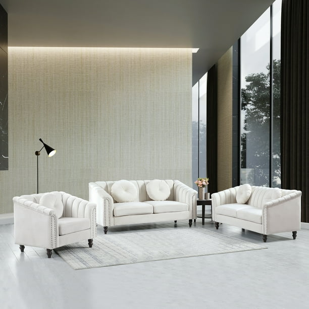 Lifestyle Furnitures 3 Pieces Modular Sectional Sofa Set, Living Room