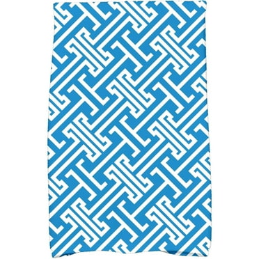 Simply Daisy 18" x 30" Leeward Key Geometric Print Kitchen Towel