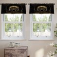 thumbnail image 2 of LALILO Kitchen Curtain Valance Medieval Castle Rod Pocket Window Curtain 52"x 18" Set of 2, 2 of 6