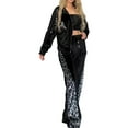 thumbnail image 1 of Chándal de 2 Piezas con Capucha y Cremallera para Mujer, de Larga, Ajustado, con Pantalones Largos, Color Liso, Informal. Negro XL, 1 of 6
