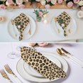 thumbnail image 2 of Leopard Cloth Napkins, Brown Black Beige Modern Abstract Impressionist Washable and Reusable Dinner Napkins Set of 6, Table Napkin for Kitchen Party Birthday Wedding Hotel Housewarming 20"x20", 2 of 8