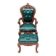thumbnail image 1 of Silla de casa de muñecas y taburete Hugo 1:12 Accesorios de simulación Verde oscuro, 1 of 9