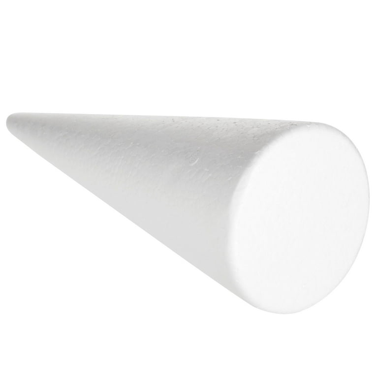 Styrofoam Cone 12 Inch X 4 Inch Bulk-White