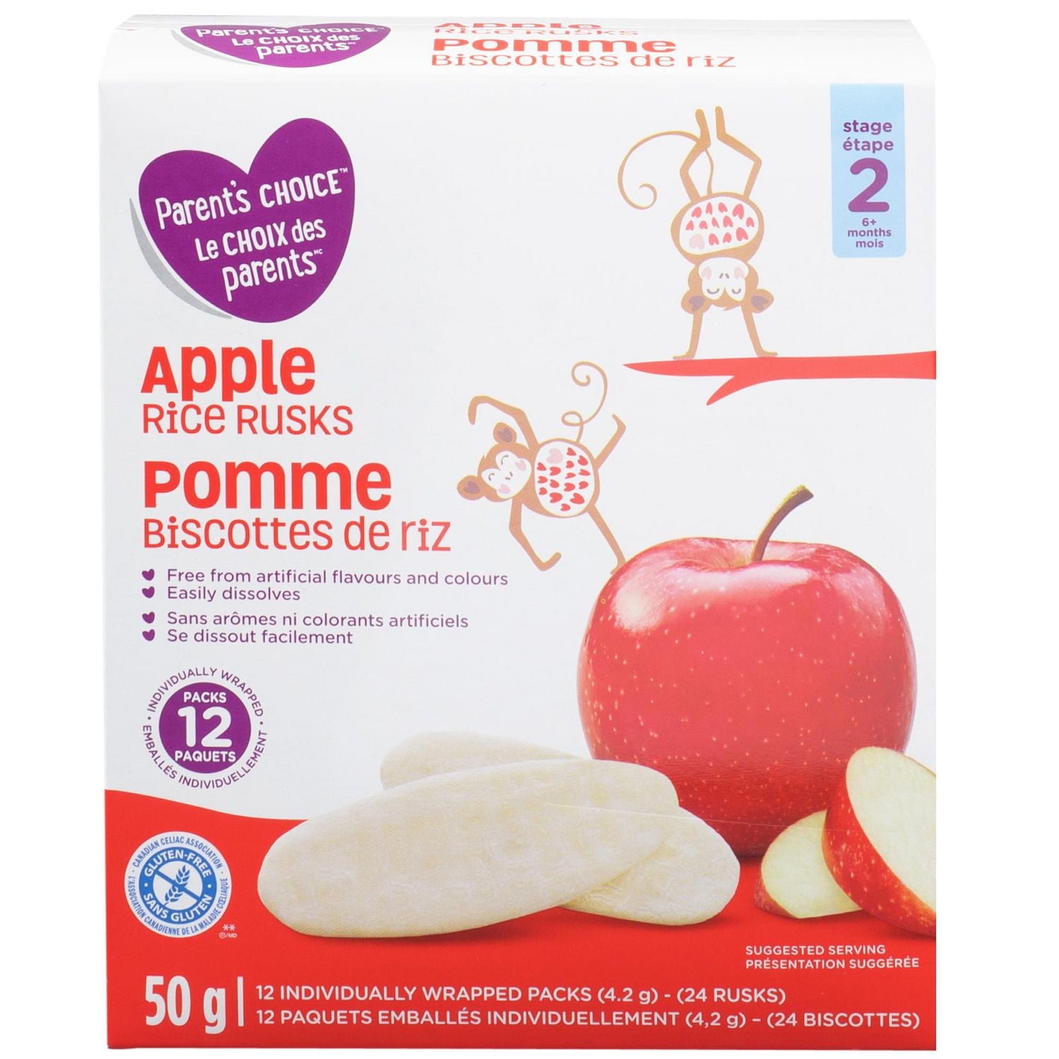 Biscottes de riz saveur pomme Le choix des parents