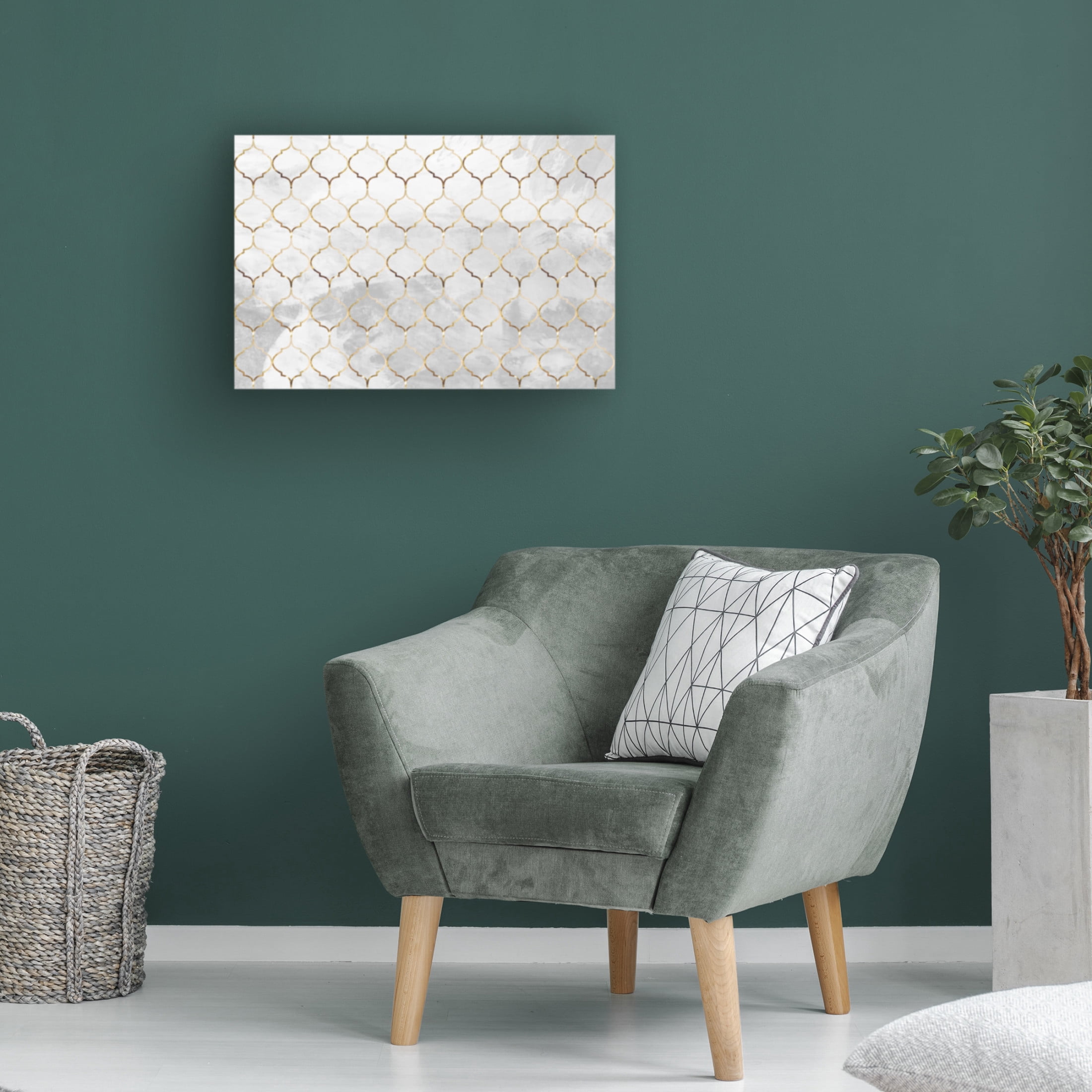 Trademark Fine Art Sarah Manovski  Moroccan wall mural concrete gold Canvas Wall Art