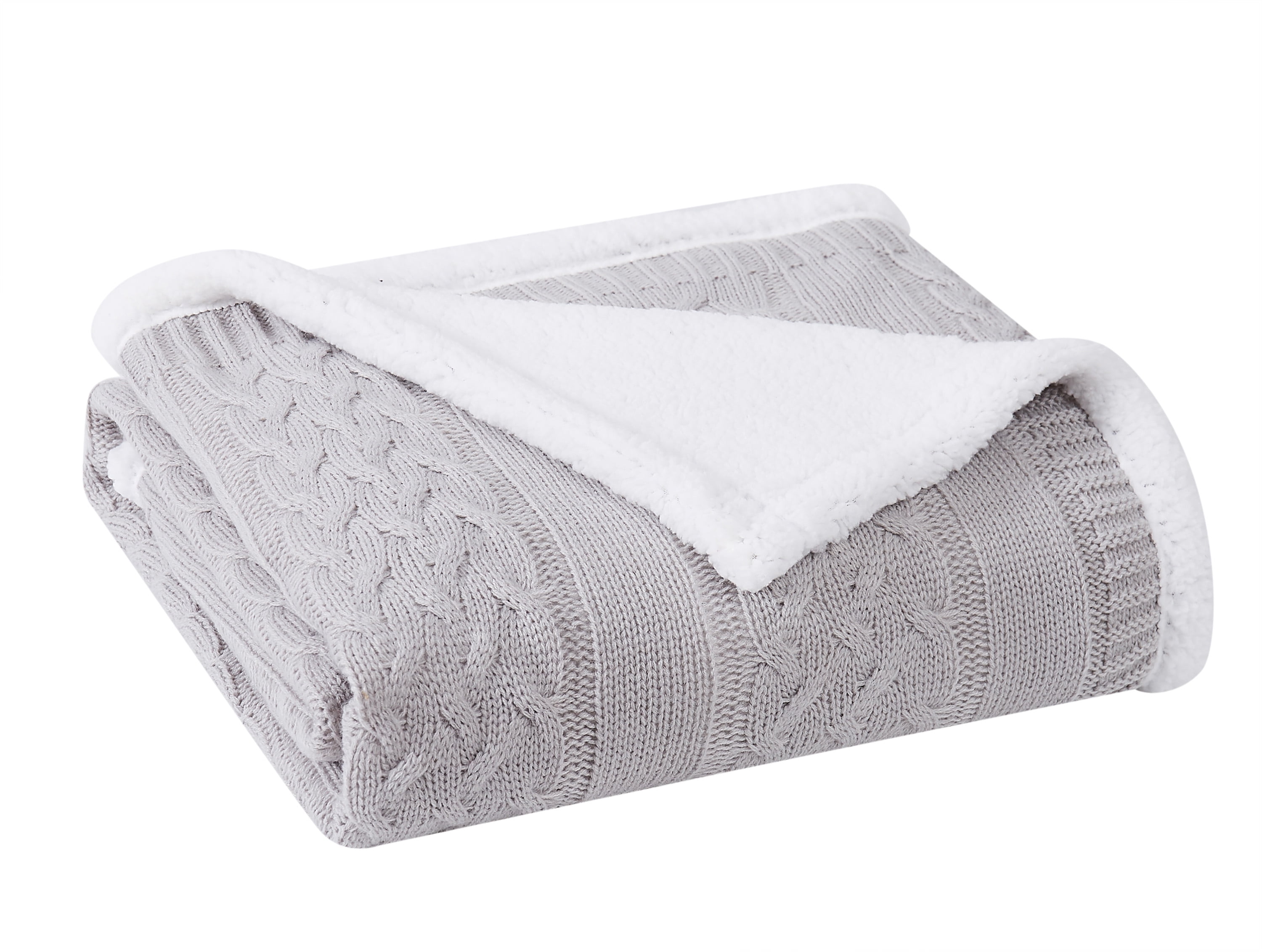 Atri Sweater/Sherpa Throw Grey