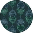 thumbnail image 1 of Ahgly Company Indoor Round Patterned Deep Teal Green Area Rugs, 7' Round, 1 of 6