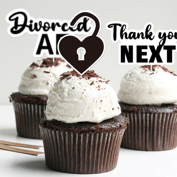 CloverCrafts Silver Glitter Middle Finger Cupcake Toppers – Set Of 12 – Funny Divorce Party Decor