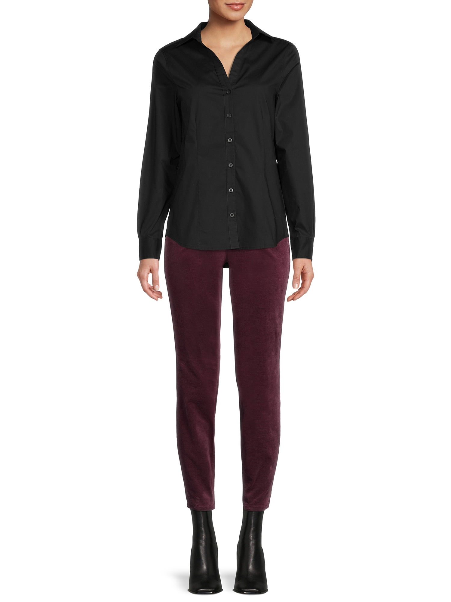 Blu White Blu Women's Solid Button-Front Shirt