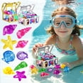 thumbnail image 2 of Diving Pool Toys for Kids 3-12 Underwater Gem Treasure Hunt Game with Pirate Chest Swimming Diving Training Toys for Backyard Pool Safe PVC Pool Toys,F, 2 of 3