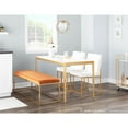 thumbnail image 6 of LumiSource Gold Metal, White Velvet High Back Fuji Dining Chair - Set of 2, 6 of 12