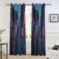 thumbnail image 5 of Blackout Curtains Window Curtain for Bedroom Living Room 1 Panel 82"x52" Girl Standing on Japanese Street, 5 of 8