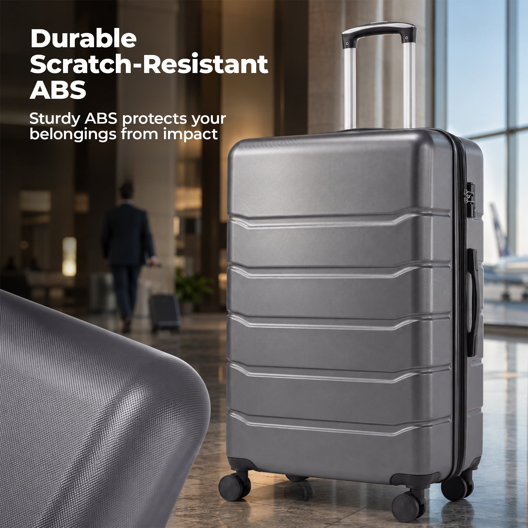 Alvantor 20/24/28 Inch Luggage, Set Suitcase Spinner Hardshell Lightweight TSA Lock, Durable ABS Lightweight Suitcase for Travel