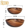 thumbnail image 2 of Travelwant 1/2Pcs Wood Salad Bowl Large Solid Hardwood Salad Wooden Bowl, Acacia Wooden Salad Bowls For Food,Wood Fruit Bowl, Mixing Bowl, Food Safe Toxin Free Salad Serving Bowl, 2 of 6