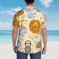 thumbnail image 6 of Balery Animals Print Men's Hawaiian Shirts Short Sleeve Beach Shirt Relaxed Fit Vacation Button Down Shirts-3X-Large, 6 of 9