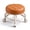 Orange, variant on Rolling Stool with Wheels, Low Padded Footrest Ottoman, 360° Swivel Casters, Waterproof PU Leather Cushion, Sturdy Metal Frame for Office, Garage, Living Room - Gray