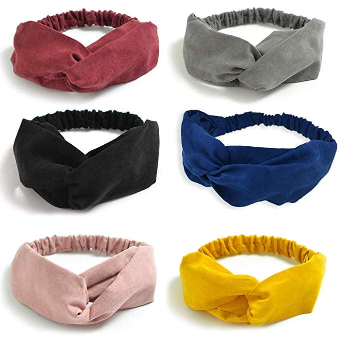 KWHY 10 Pack Boho Headbands for Women Girls Criss Cross Elastic Hair Band Head 