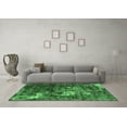 thumbnail image 3 of Ahgly Company Indoor Square Oriental Emerald Green Industrial Area Rugs, 4' Square, 3 of 4