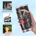 thumbnail image 6 of SKYSONIC Mushrooms Tumbler Stainless Steel Double Wall Vacuum Reusable Insulated Mug with Straw and Built-in Coaste for Cold and Hot Beverages, 20oz, 6 of 7