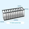 thumbnail image 7 of 7 Slots Underwear Organizer Sock Drawer Organizer, Bra Organizer Divider, Folding Closet Storage Box Small Dresser Organizer for Underwear,Socks,Clothes,Stockings,Handkerchiefs,Ties,Bras,Black, 7 of 7