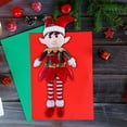 thumbnail image 6 of Meggemo Christmas Red Green Fabric Elf Doll Ornament Cute Long Leg Clown Figurine Holiday Season Home Party Decor Collectible Figure, 6 of 6