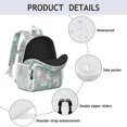 thumbnail image 4 of Bichon Dog Blue Florals Backpack for School,Cute School Bag,Schoolbag with Adjustable Shoulder Straps & Padded Back,15"x11.42"x5.5", 4 of 5