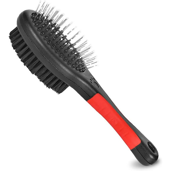 Dog Brush For Grooming 2 Sides For Removing Long And Short Hair, Cat Grooming Comb For Detangling And Cleaning Dirt