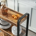 thumbnail image 5 of VASAGLE 3-Tier Narrow Storage Cart, Rolling Cart with Wheels, Steel Frame, Slim Storage Cart for Kitchen, Dining Room, Laundry Room, Adjustable Feet Included, Industrial Style, Rustic Brown and Black, 5 of 7