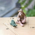 thumbnail image 4 of Fishing Old Man Resin Figure Statue Garden Ornament Micro-Landscape Garden Craft, 4 of 6