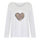 thumbnail image 4 of Blusa de manga larga de encaje estampado de moda para mujer Tops casuales con cuello en V Pompotops  FGAJ14548, 4 of 5