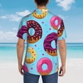 thumbnail image 6 of Easygdp Donuts Men's Hawaiian Shirts Print Lapel Short Sleeve for Beach, vacation, party, casual occasions - X-Large, 6 of 9